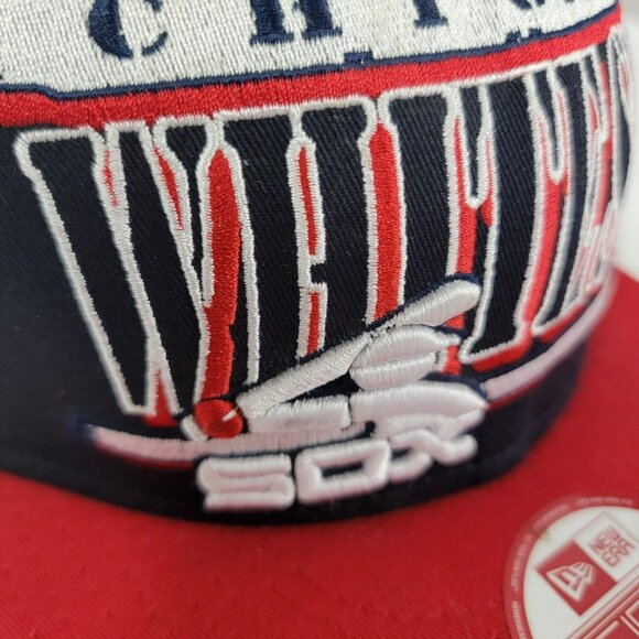 New Era 9 Fifty Snapback Chicago White Sox Embroidered Logo MLB Official NEW Red - Picture 3 of 5